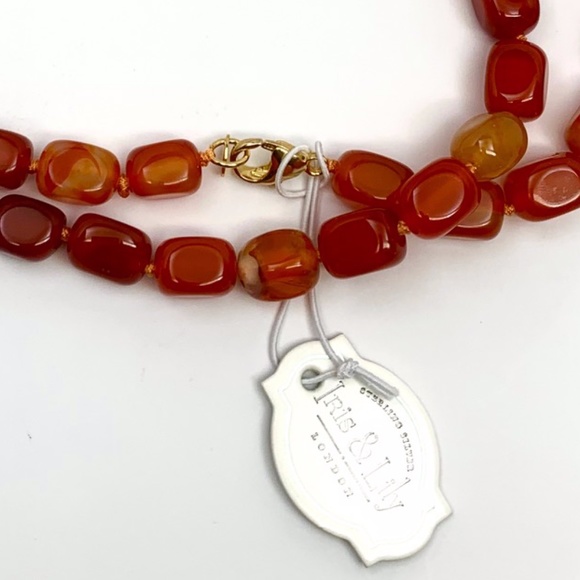 925 ST SILVER & GENUINE GEMSTONE LONG NECKLACE - Picture 8 of 8
